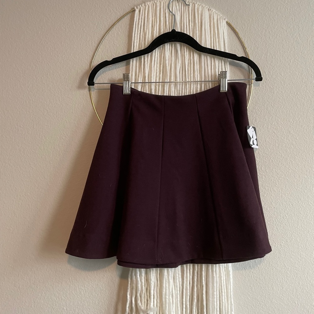 Burgundy Skater Skirt